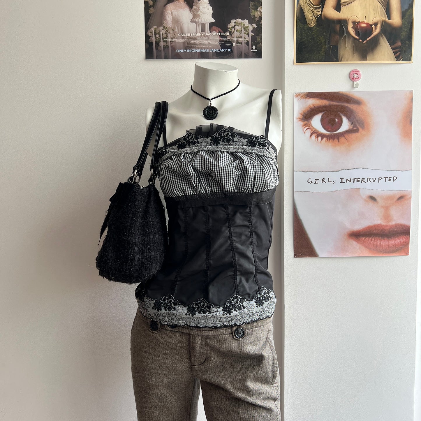 horror game protagonist bustier style blouse