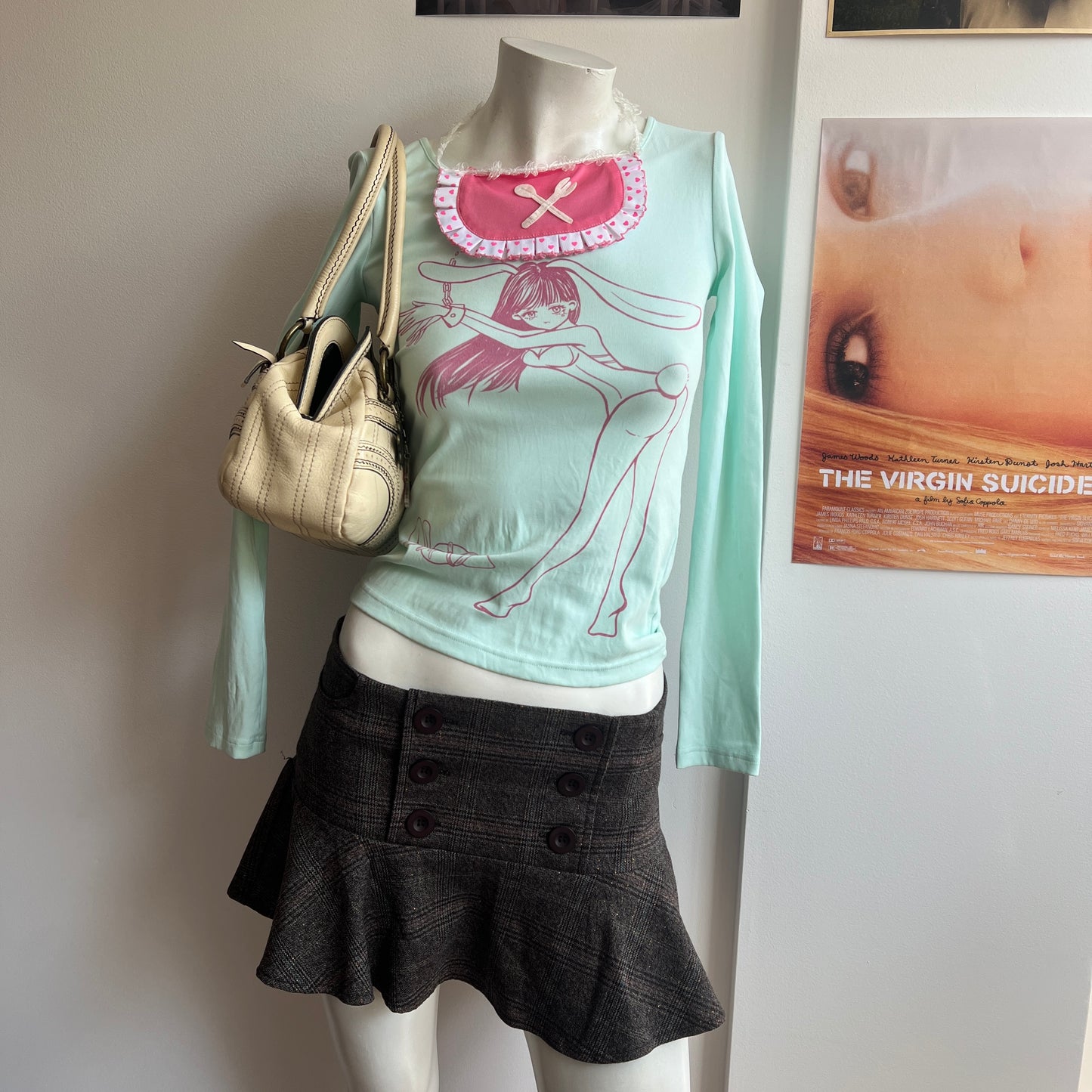 playful bunny long sleeve with halter detail