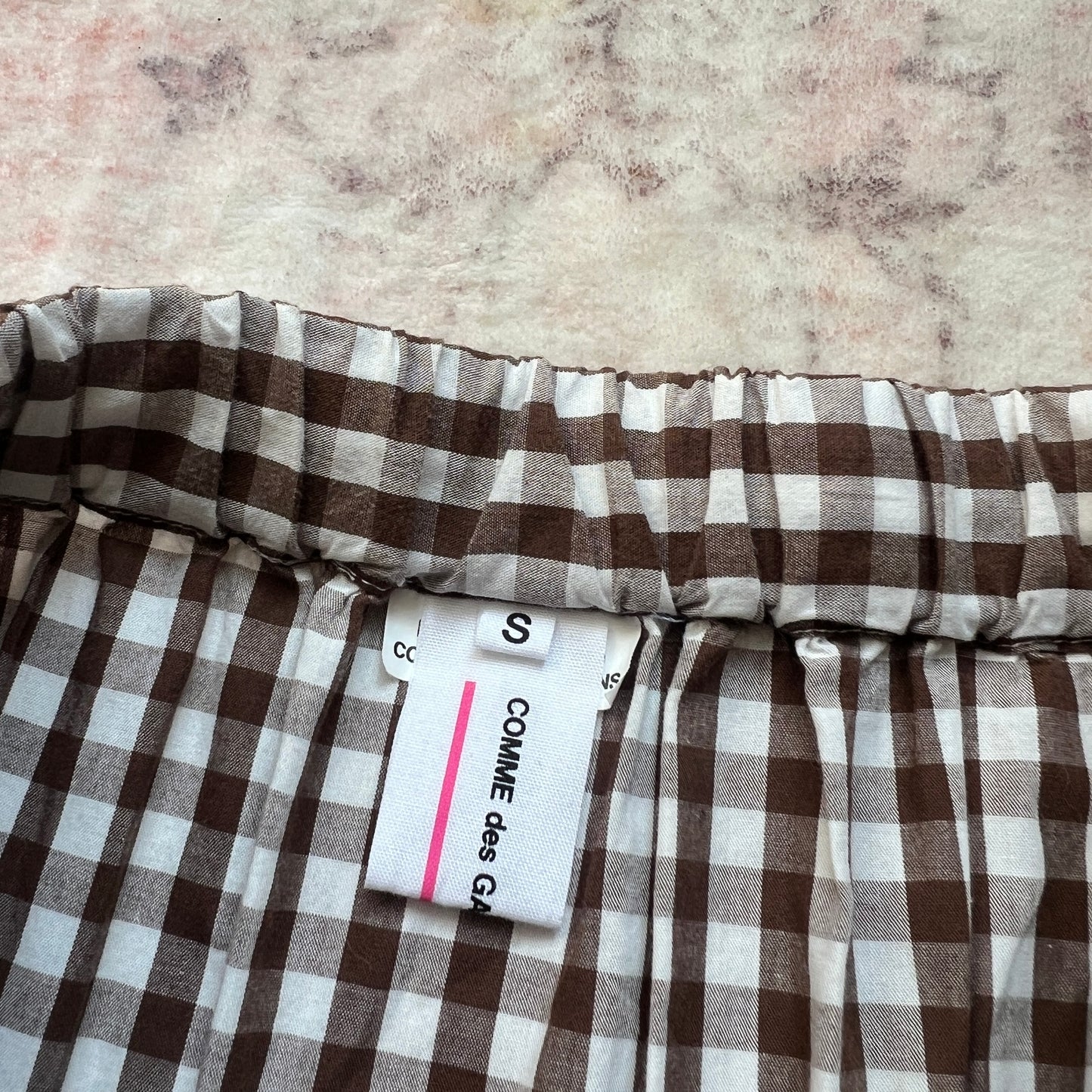 comme des garçons girl plaid maxi skirt with pockets