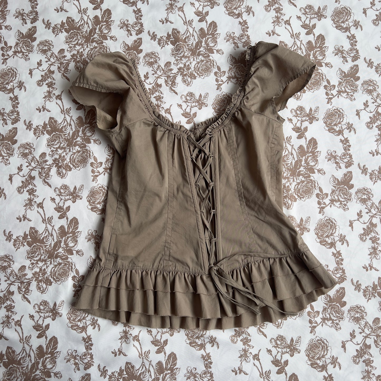 ecou french boho milkmaid blouse