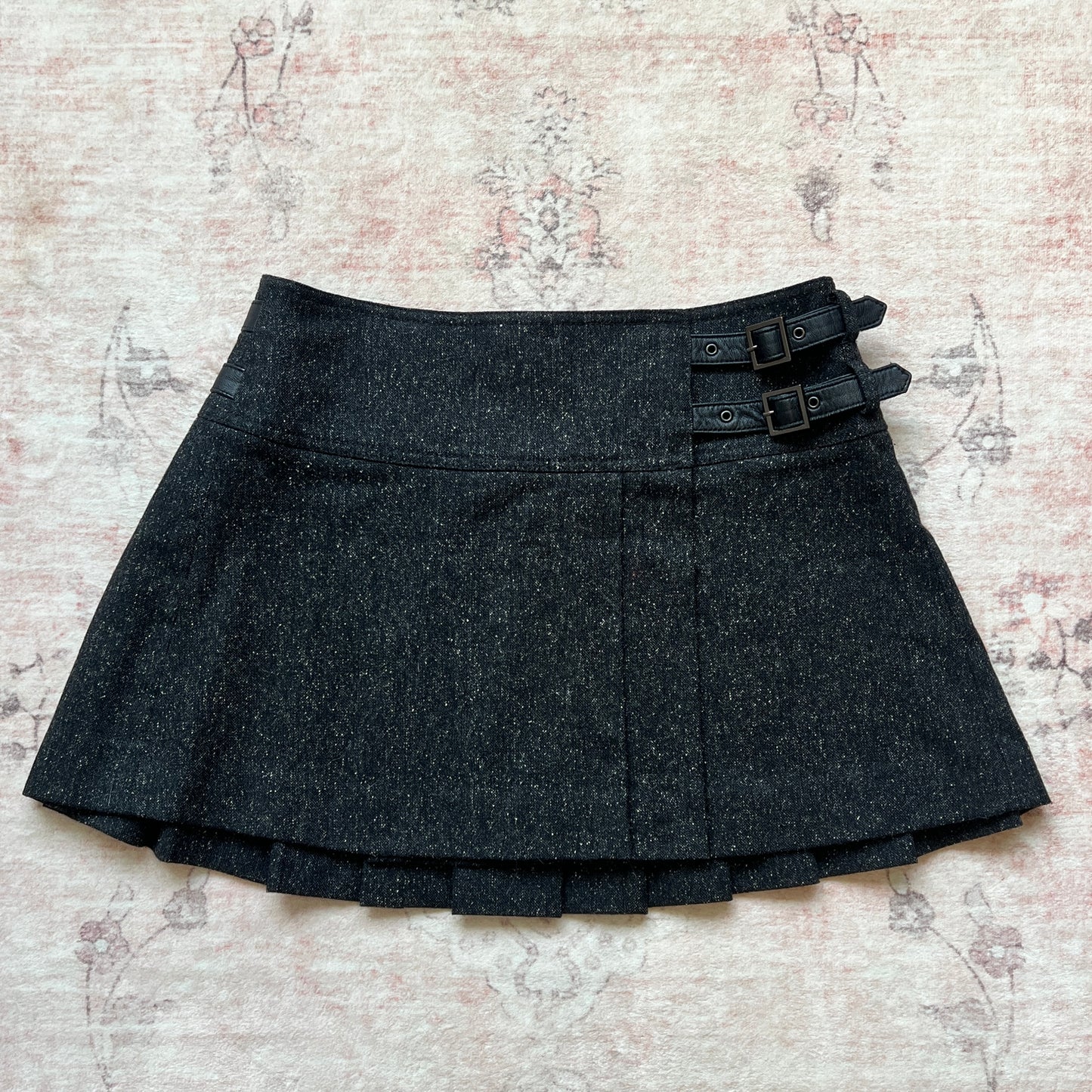 marciano dark grey wool skirt