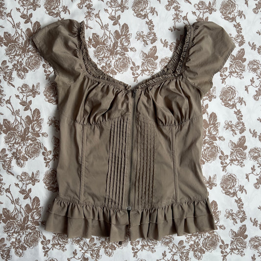 ecou french boho milkmaid blouse
