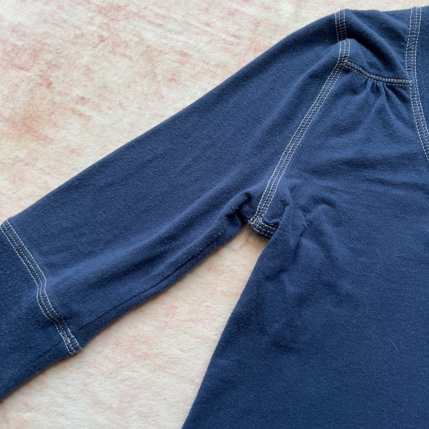 abercrombie & fitch navy blue henley