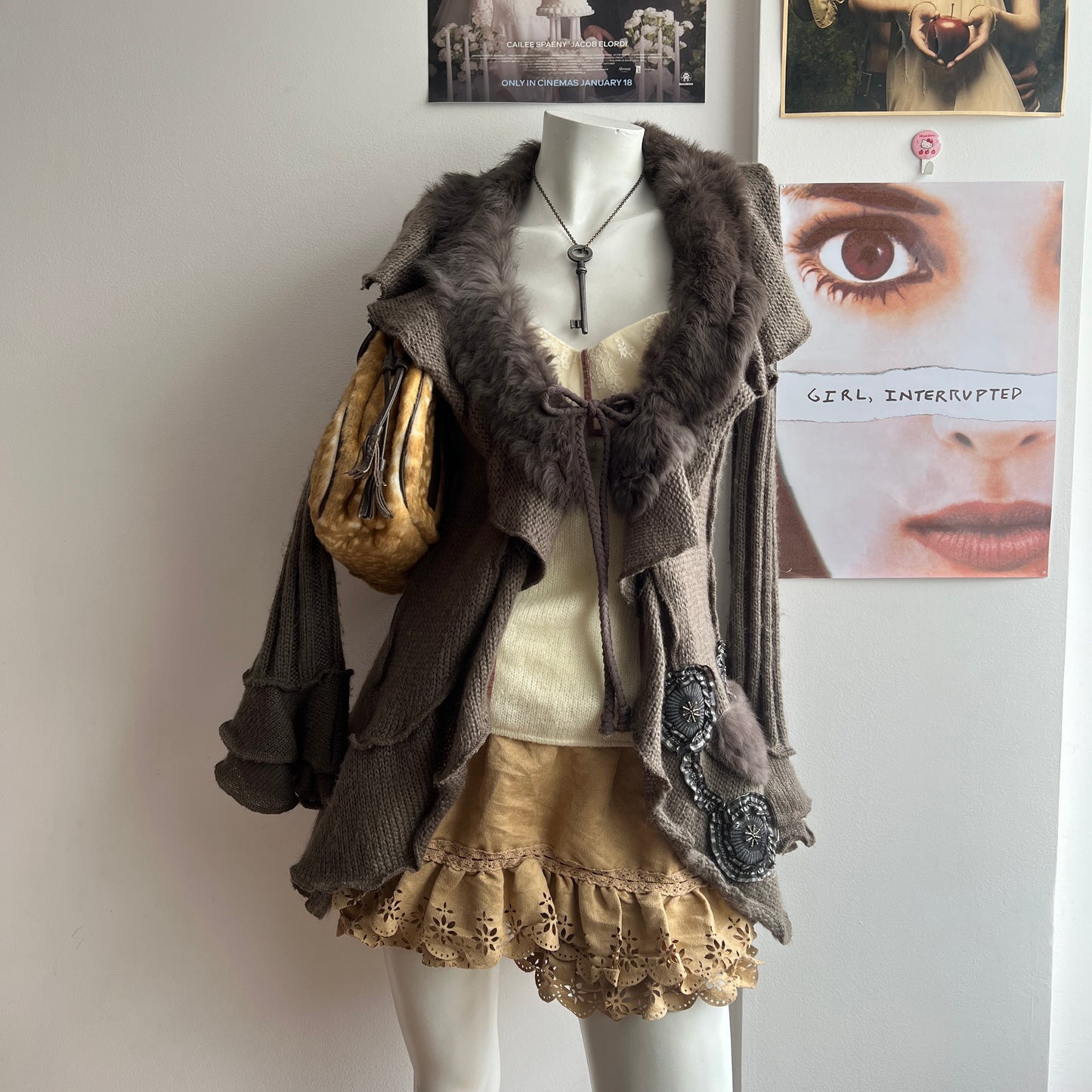 japanese mori girl boho mini skirt