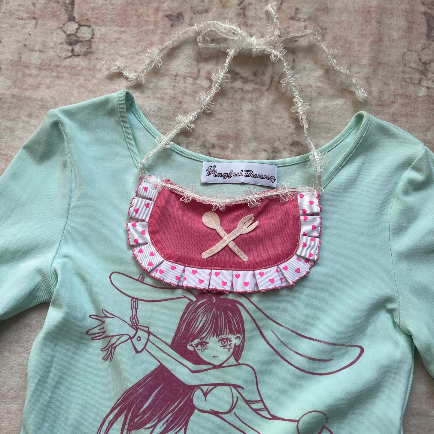 playful bunny long sleeve with halter detail
