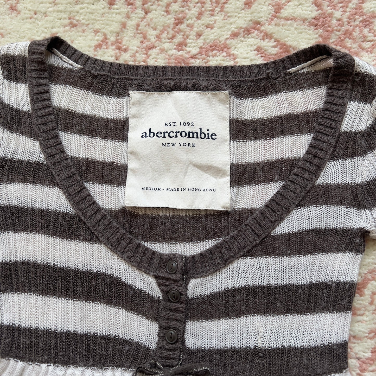 abercrombie striped babydoll sweater