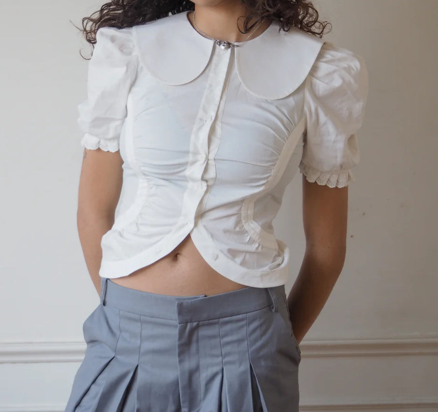 jc the label white button up