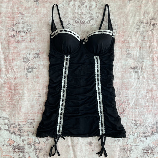 little thing victoria’s secret bustier with lace & ribbon details 𐙚 36c