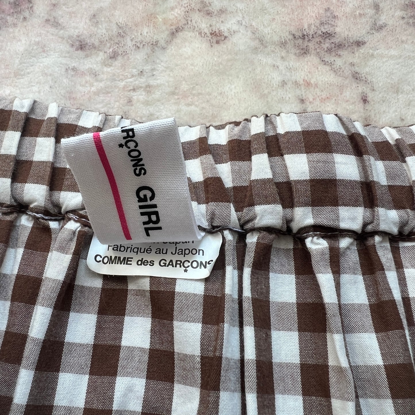 comme des garçons girl plaid maxi skirt with pockets