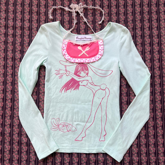 playful bunny long sleeve with halter detail