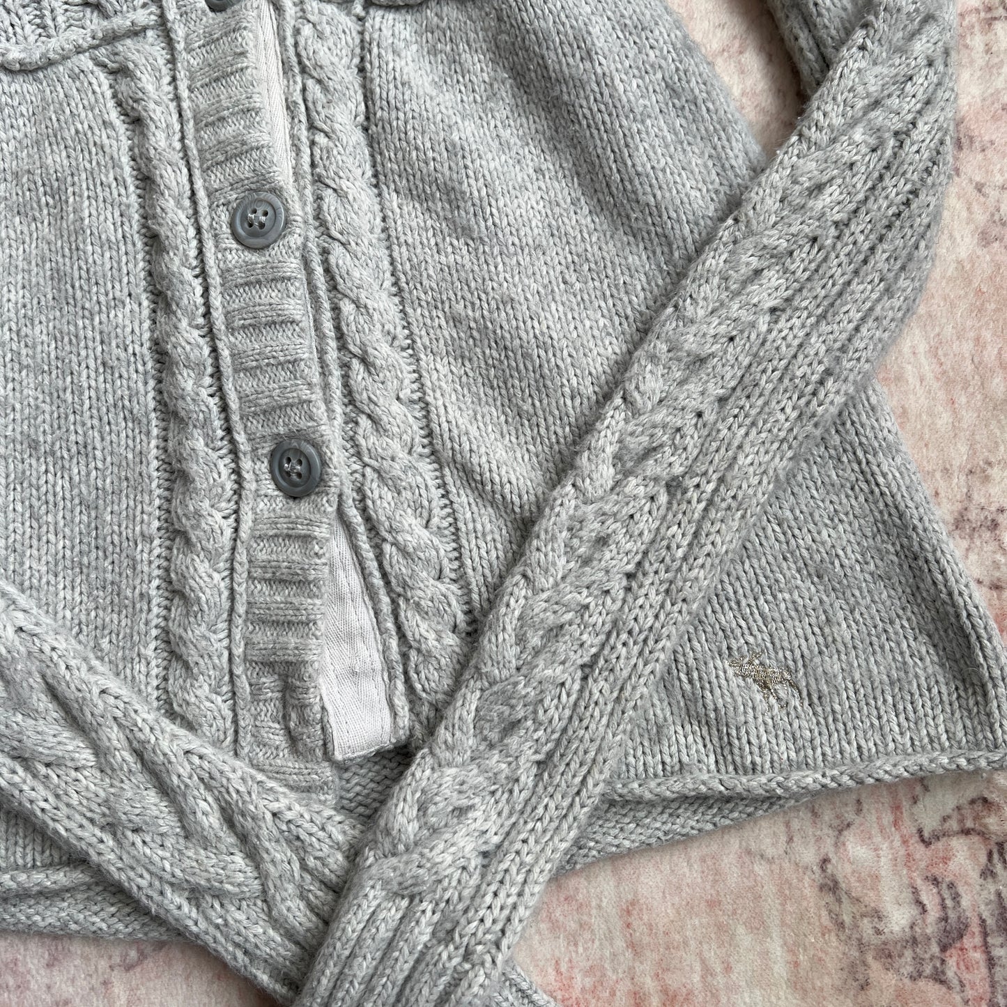 abercrombie & fitch grey babydoll sweater