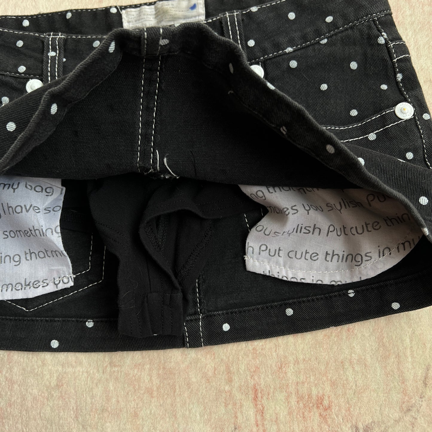 sexy109 polka dot twee mini skirt