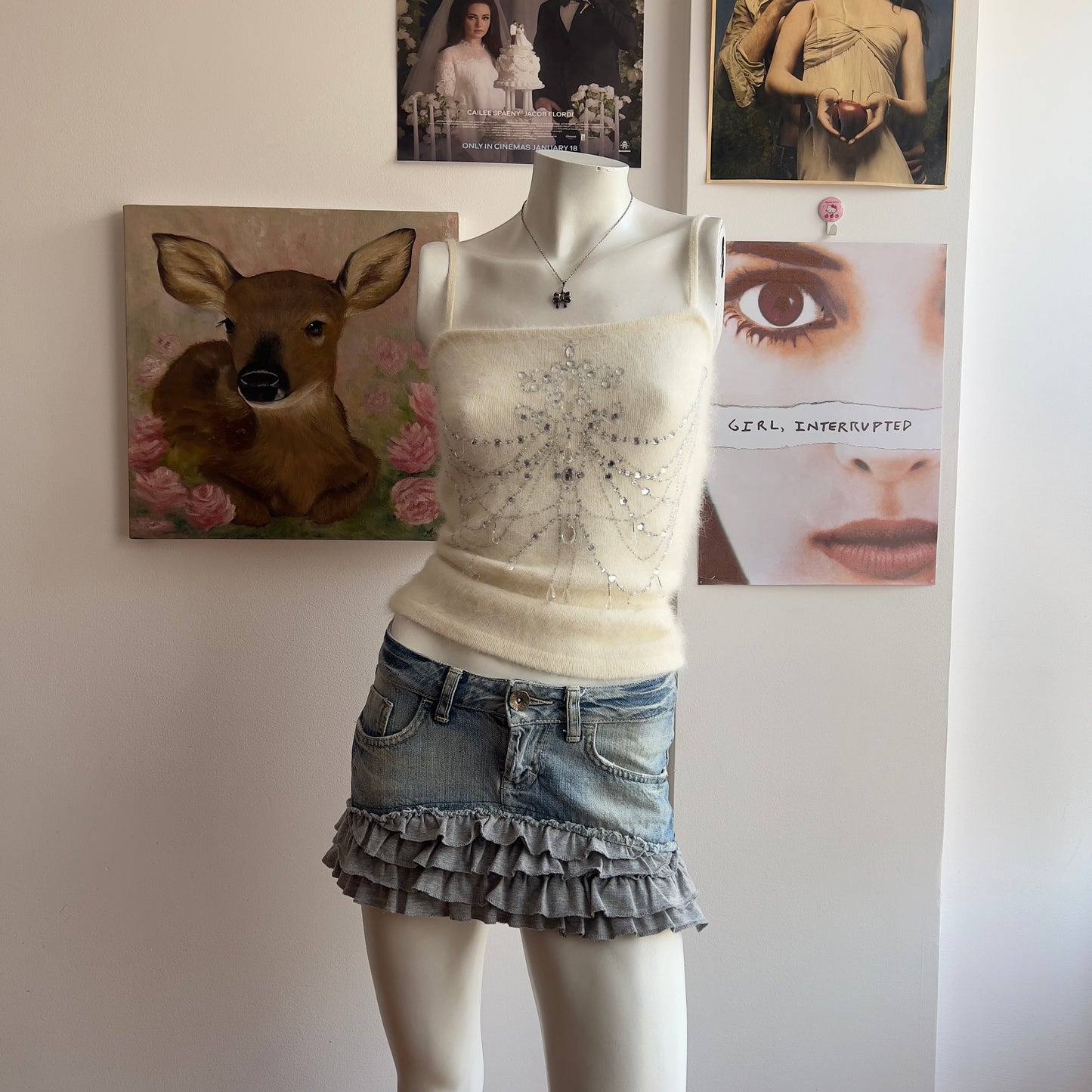 private label romantic winter doll angora blouse