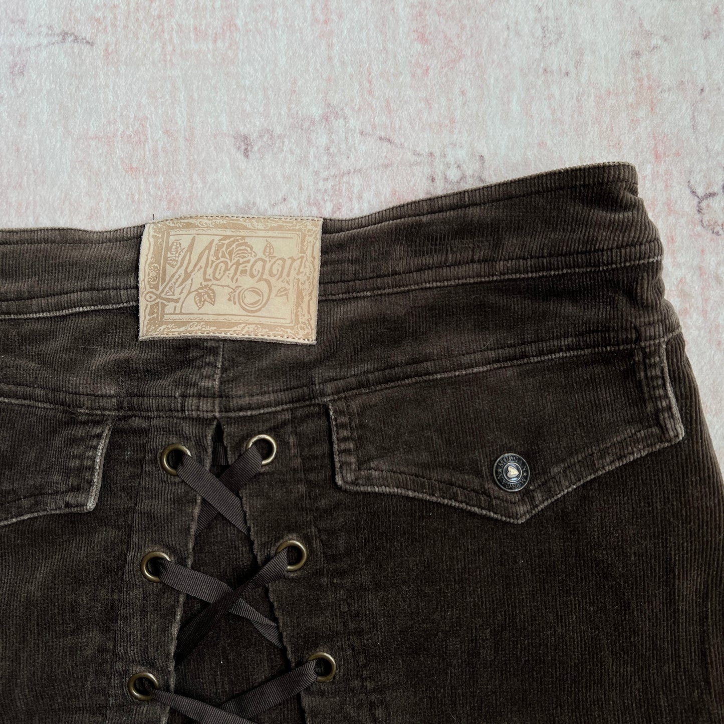 brown morgan de toi corduroy corset skirt