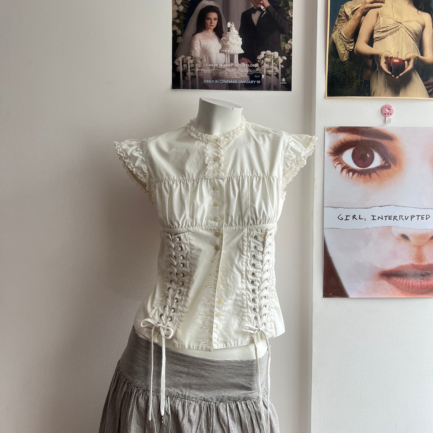 moda international milkmaid corset blouse