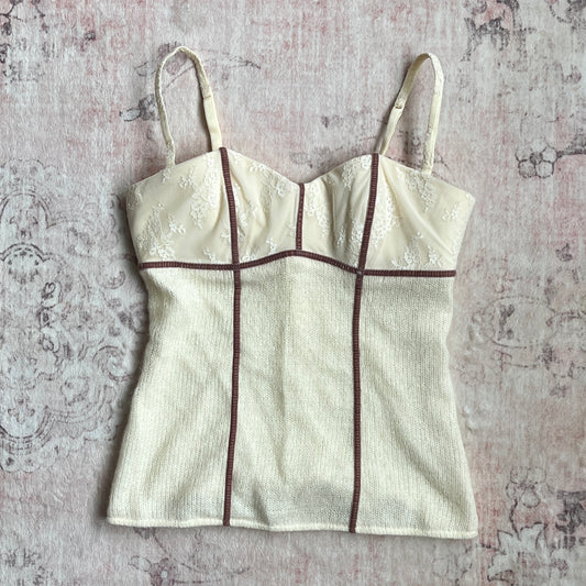 intimissimi knit bustier in cream