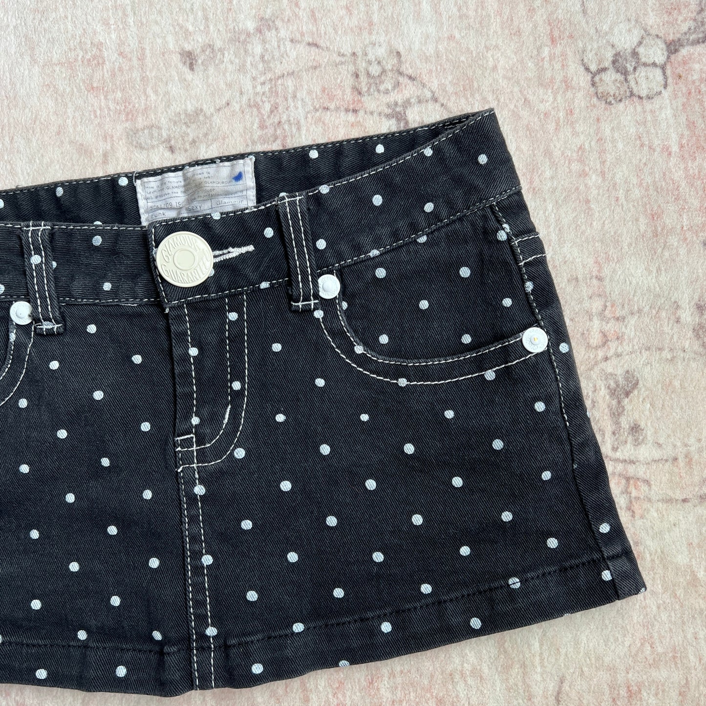 sexy109 polka dot twee mini skirt