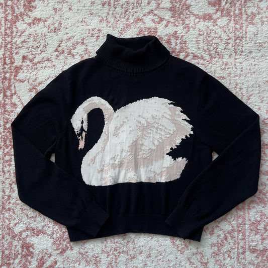 favorite child swan turtle neck sweater
