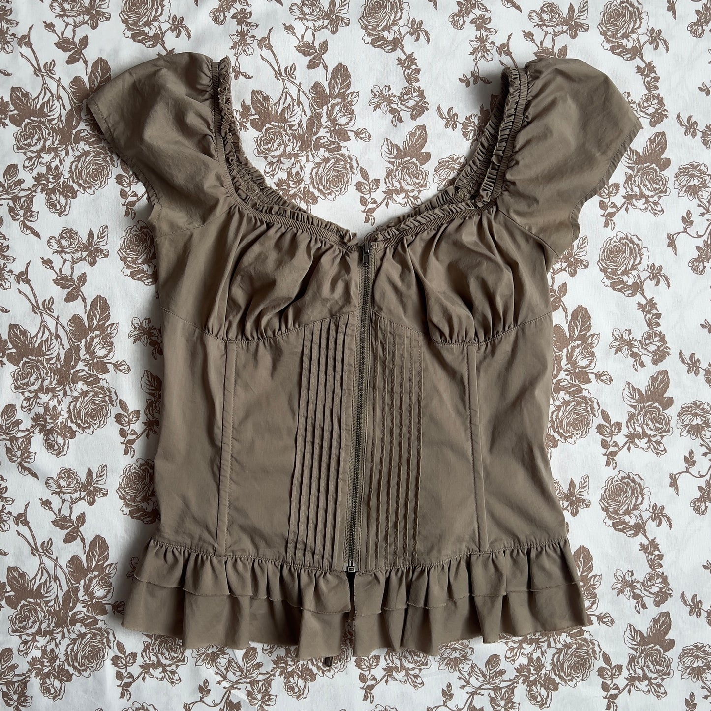 ecou french boho milkmaid blouse