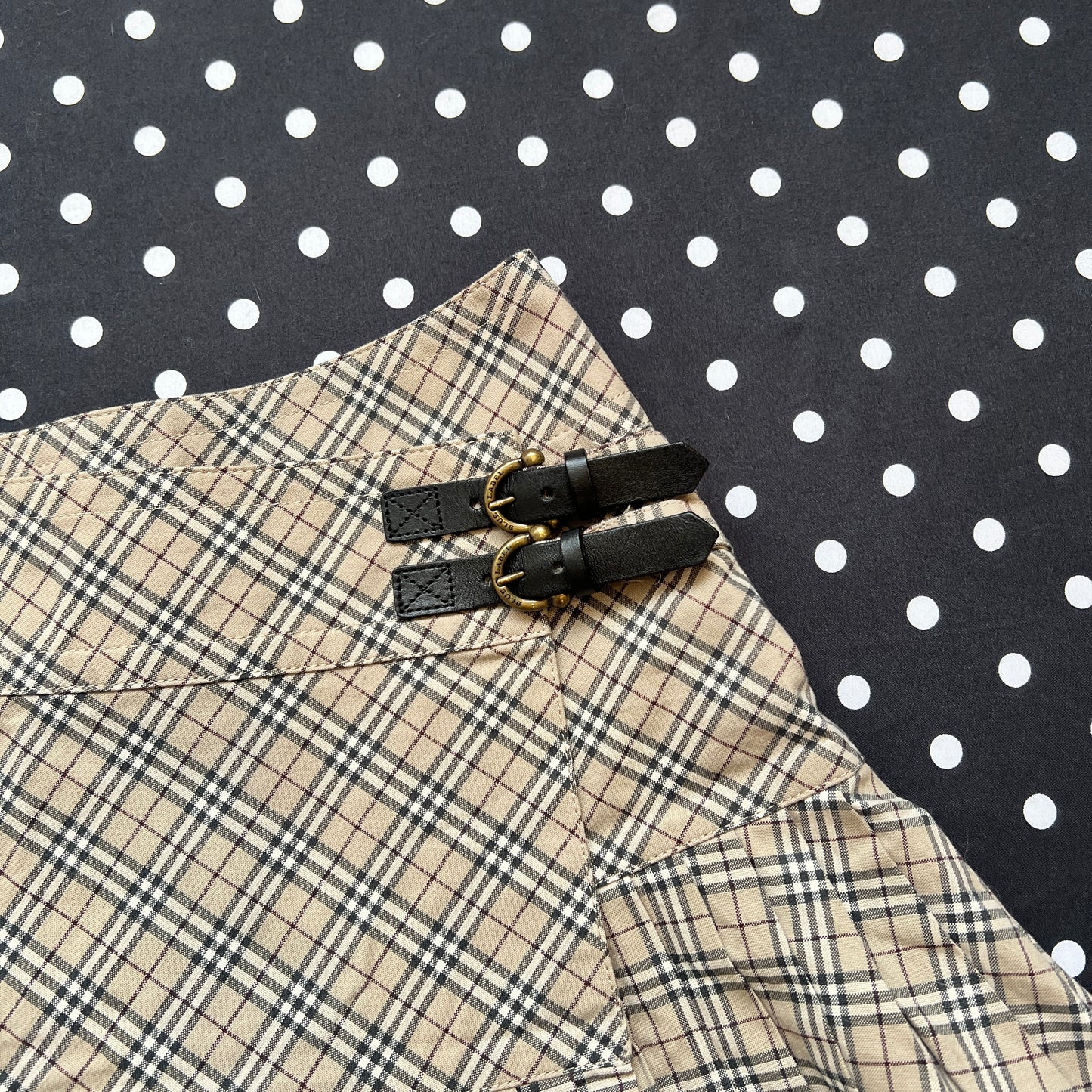 burberry blue label nova check skirt