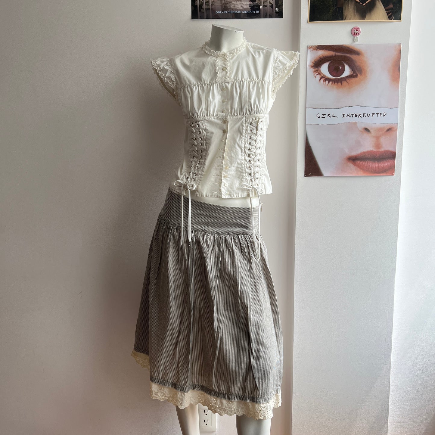 blue striped sailor skirt