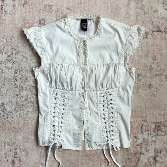moda international milkmaid corset blouse