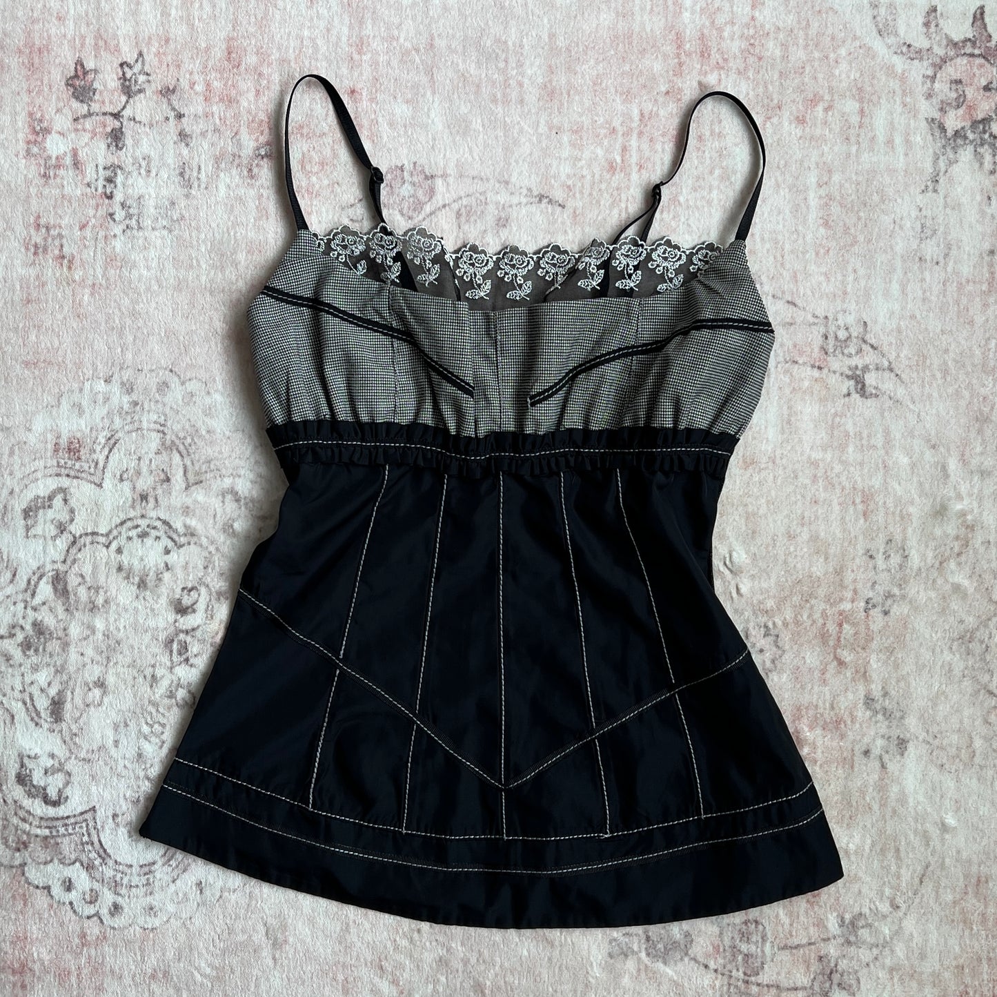 dark coquette vintage milkmaid top