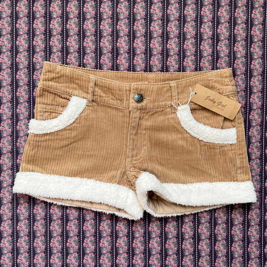 joky gal corduroy shorts with sherpa trim new with tags ☘︎ xs