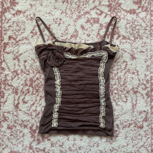 romantic grunge doll top with rossette