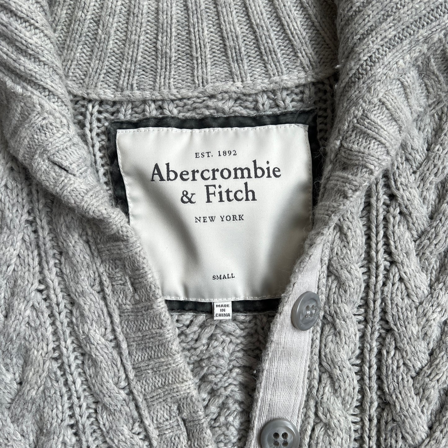 abercrombie & fitch grey babydoll sweater