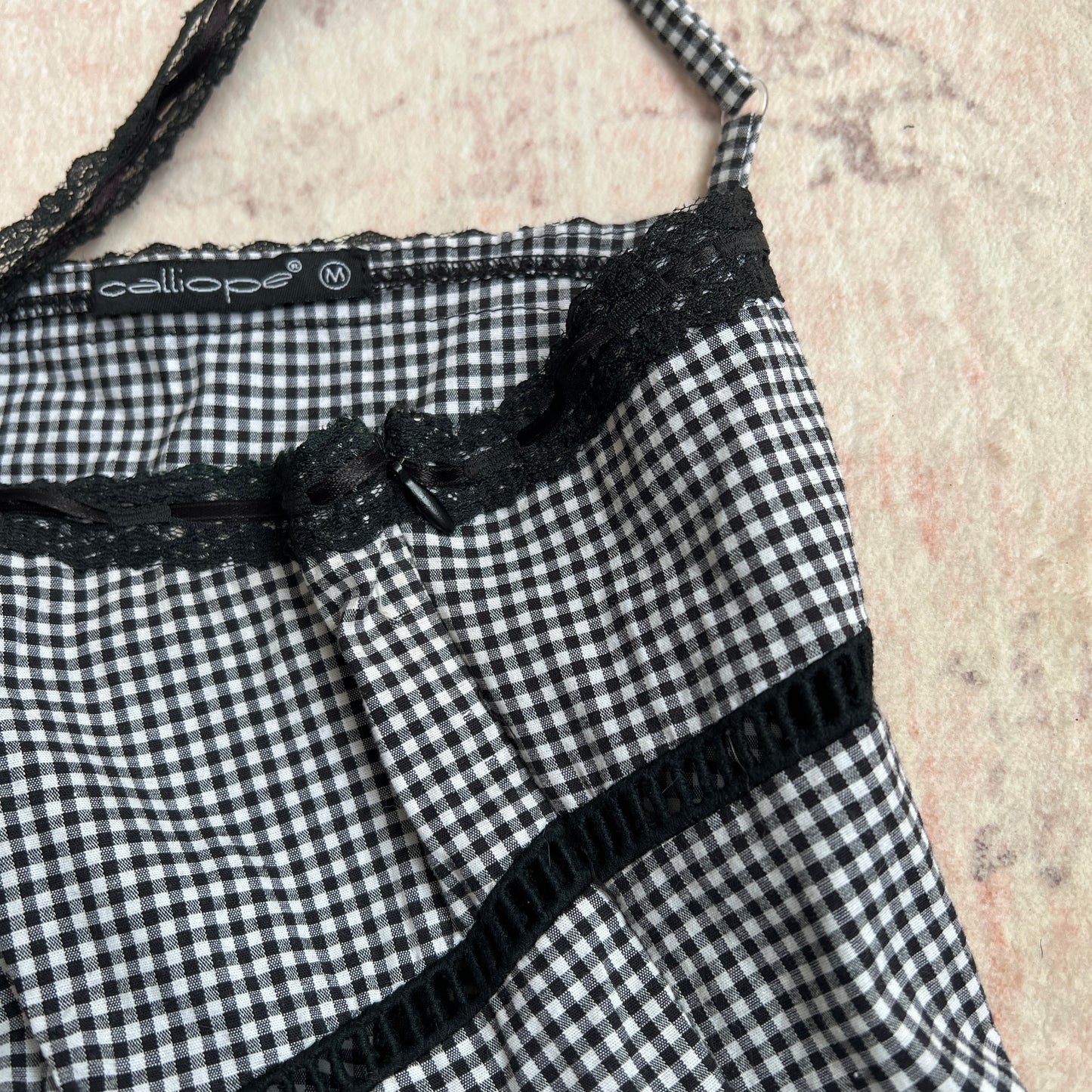 dollete gingham blouse with bow