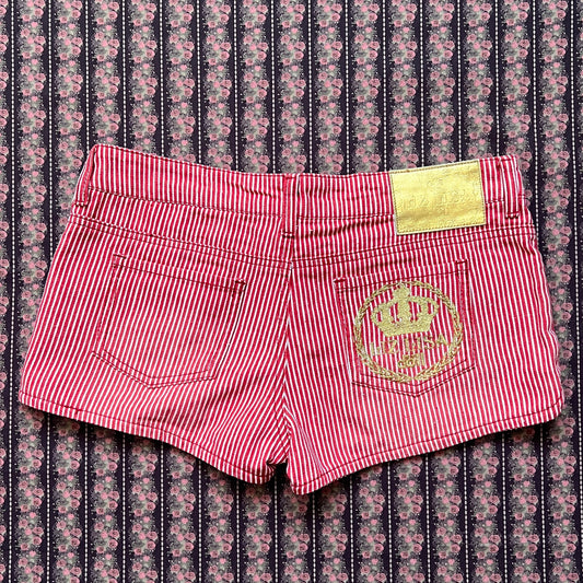 liz lisa doll red striped 00s shorts with gold details