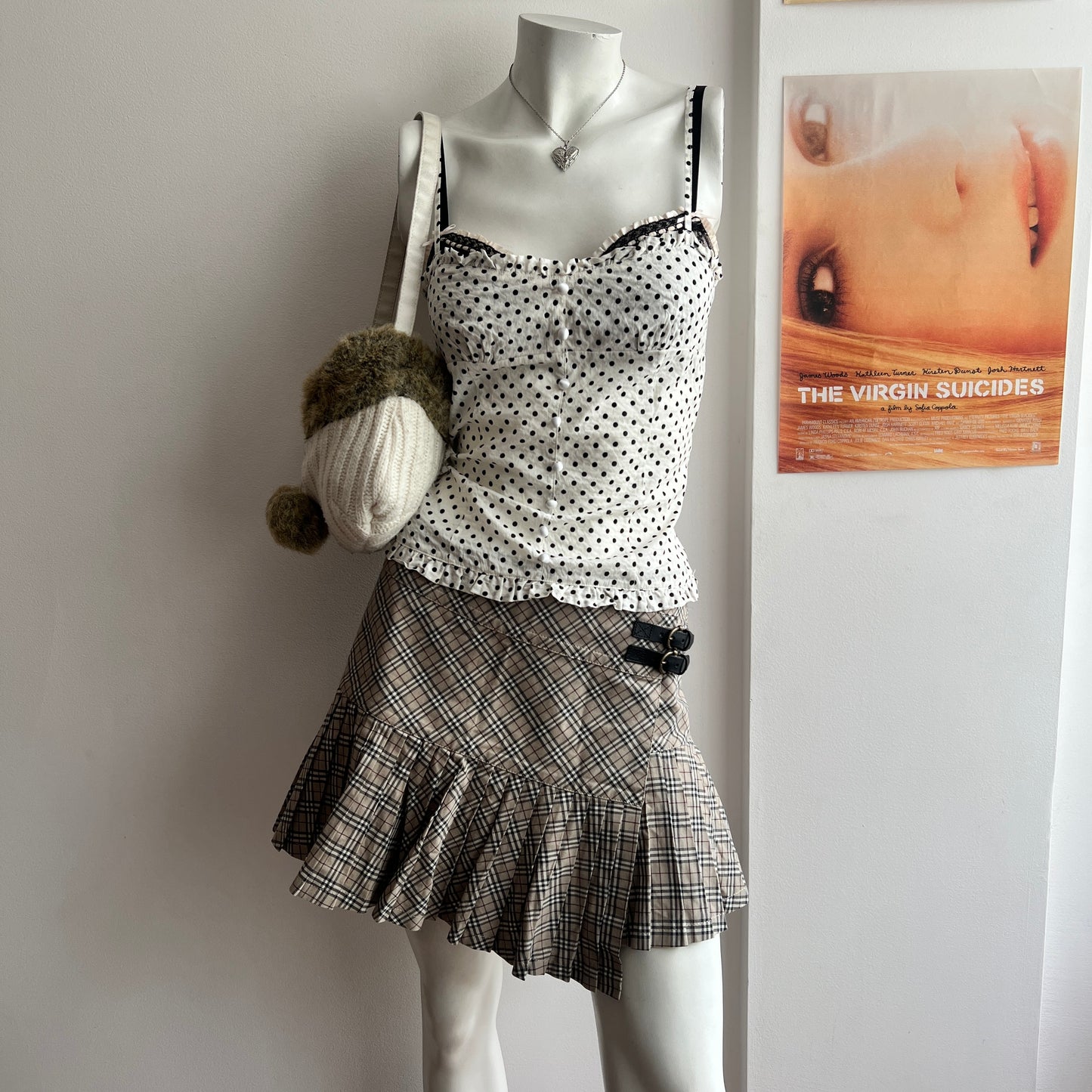 burberry blue label nova check skirt