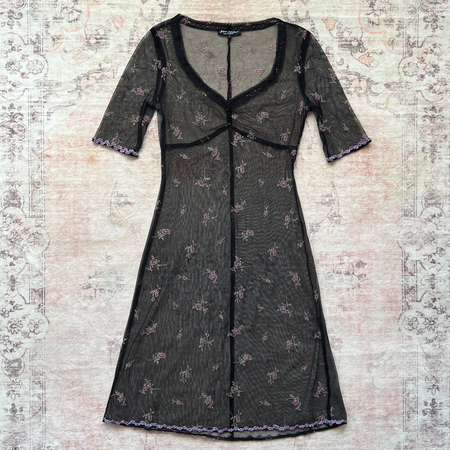 vintage 90 betsey johnson mesh dress