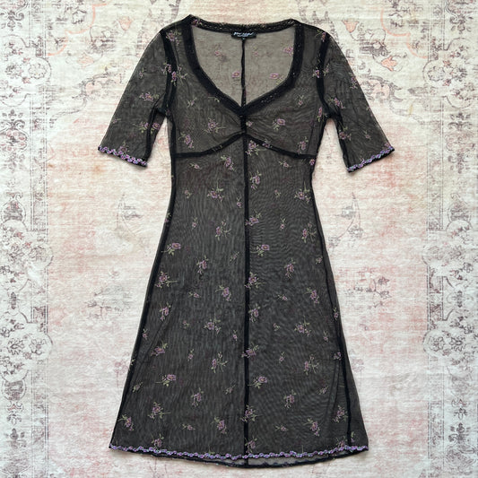 vintage 90 betsey johnson mesh dress