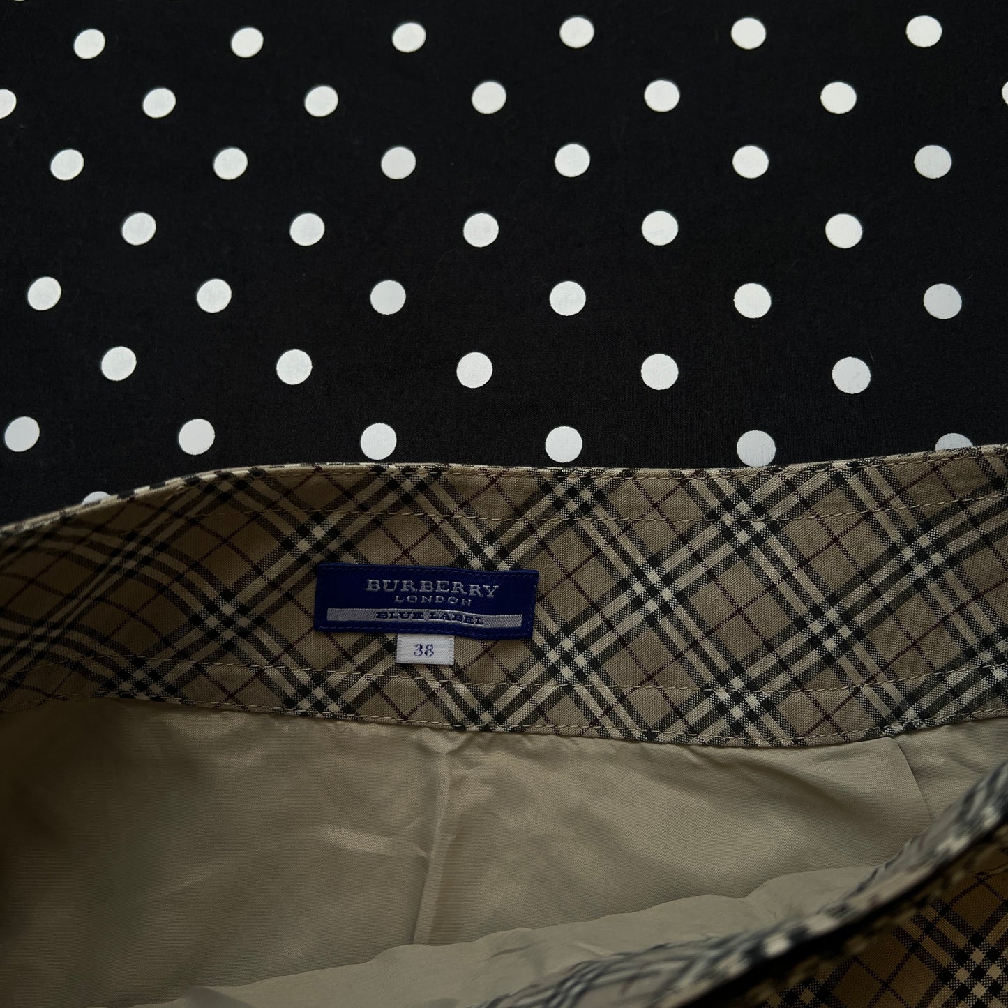 burberry blue label nova check skirt