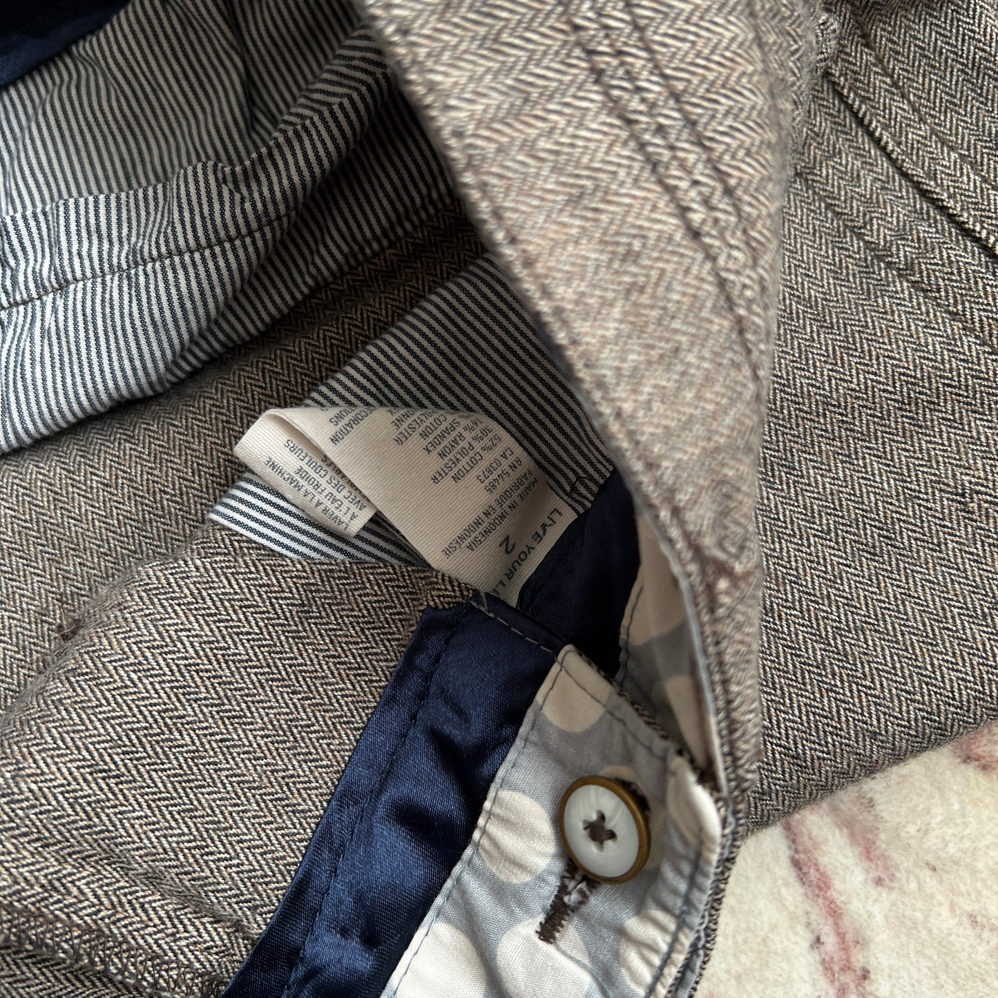 american eagle preppy taupe trousers