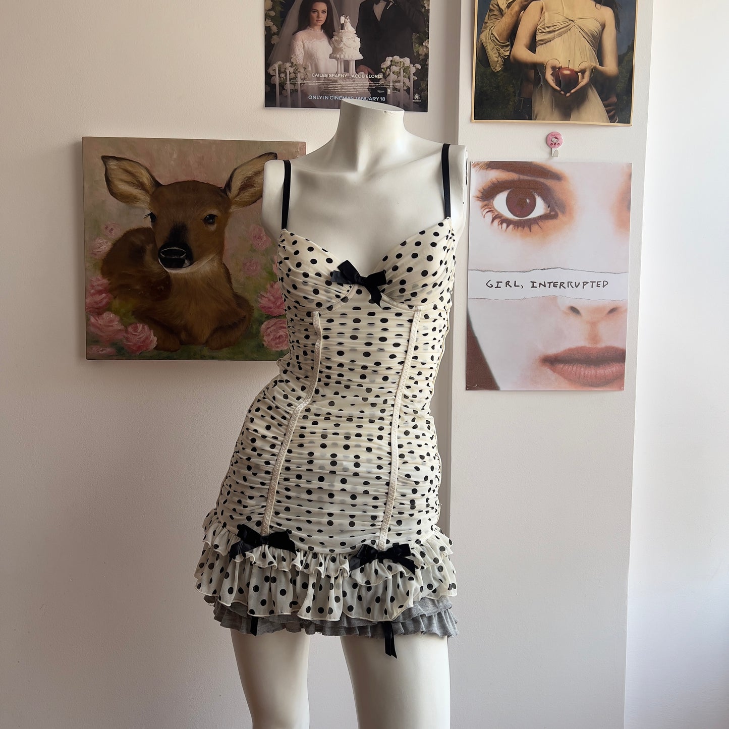 victoria’s secret polka dot romantic dolly ruched babydoll from 2010