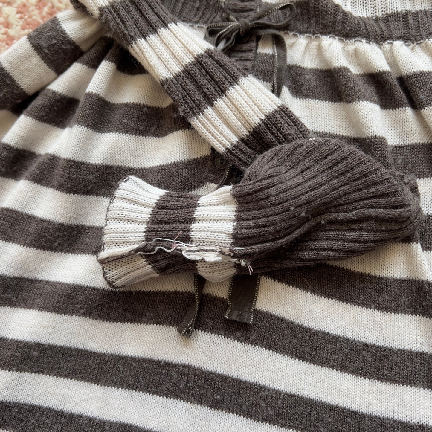 abercrombie striped babydoll sweater