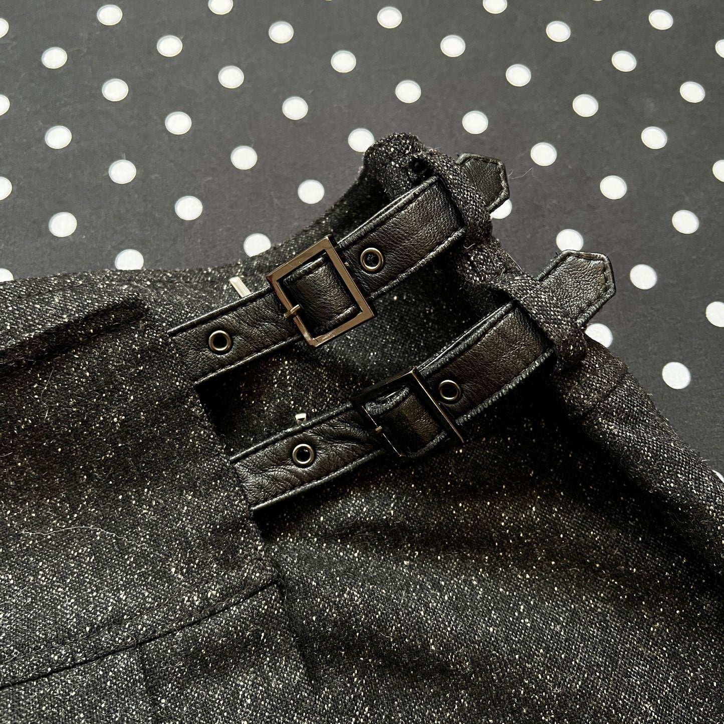 marciano dark grey wool skirt
