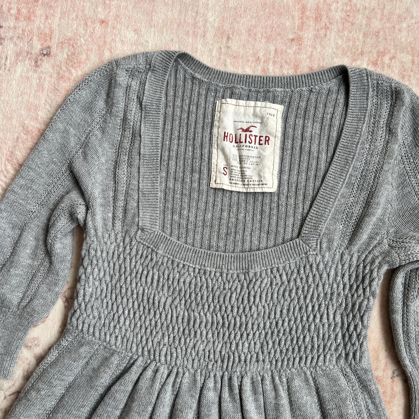hollister preppy twee babydoll sweater top