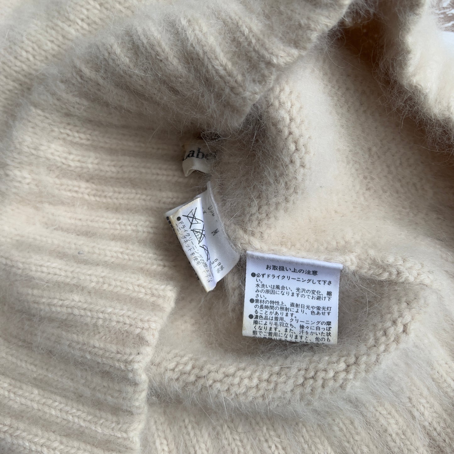 rare winter doll angora knit blouse with bow details