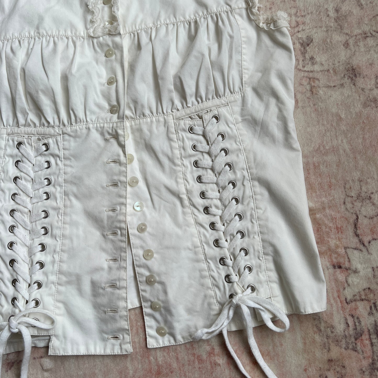 moda international milkmaid corset blouse