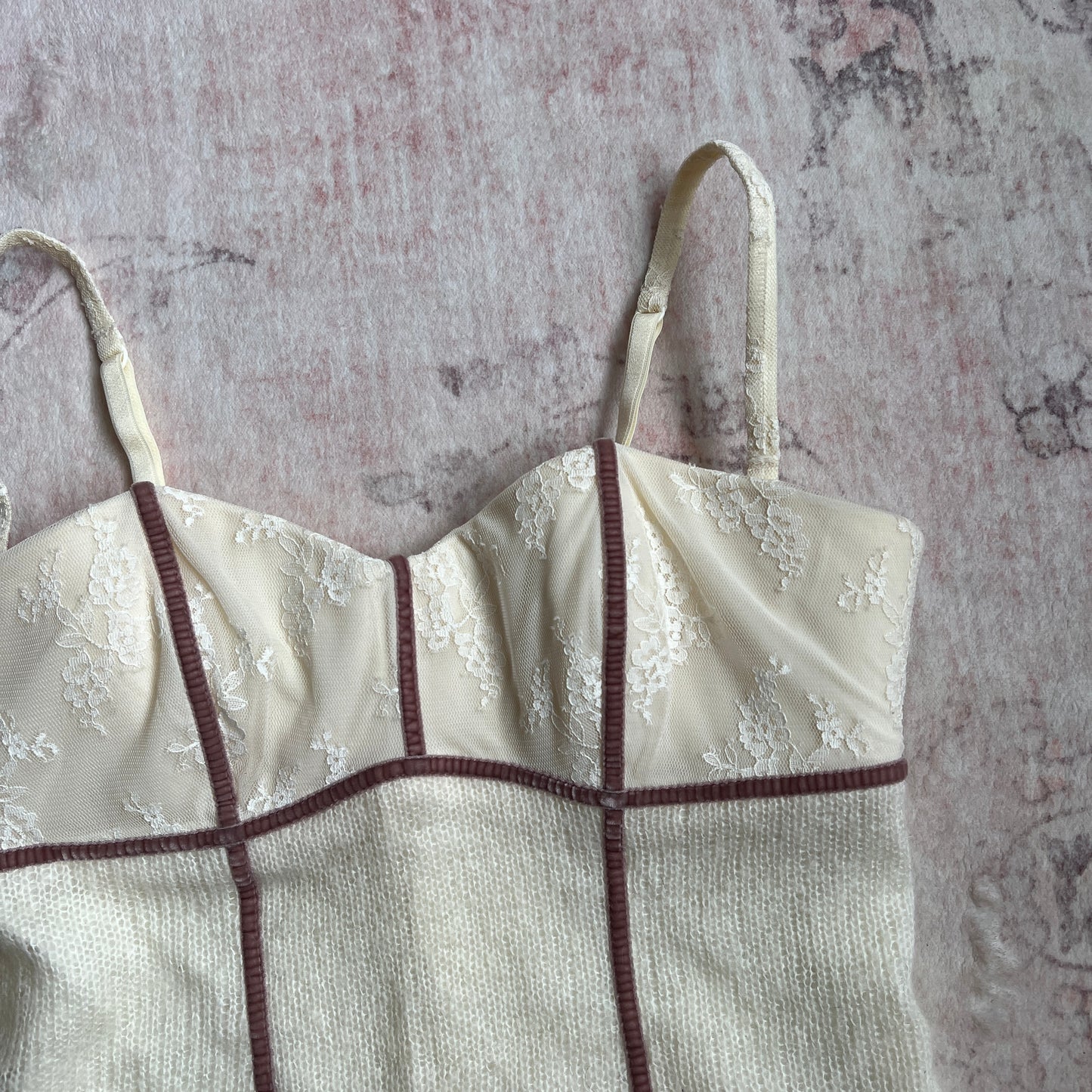 intimissimi knit bustier in cream