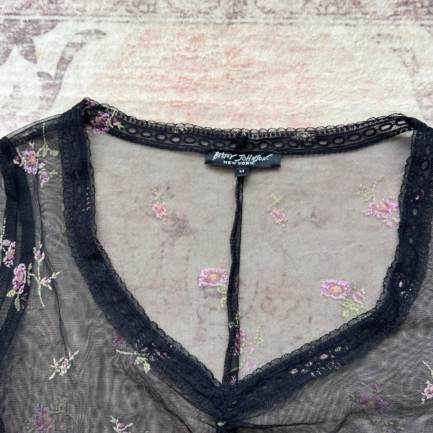 vintage 90 betsey johnson mesh dress