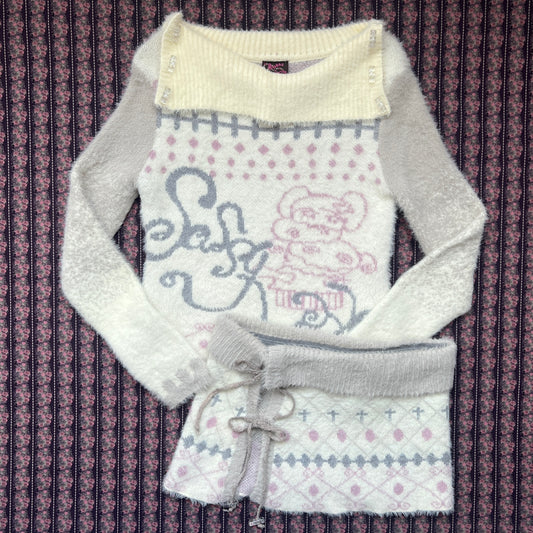 chinese designer sassy love knit set ☘︎ s new 🏷️