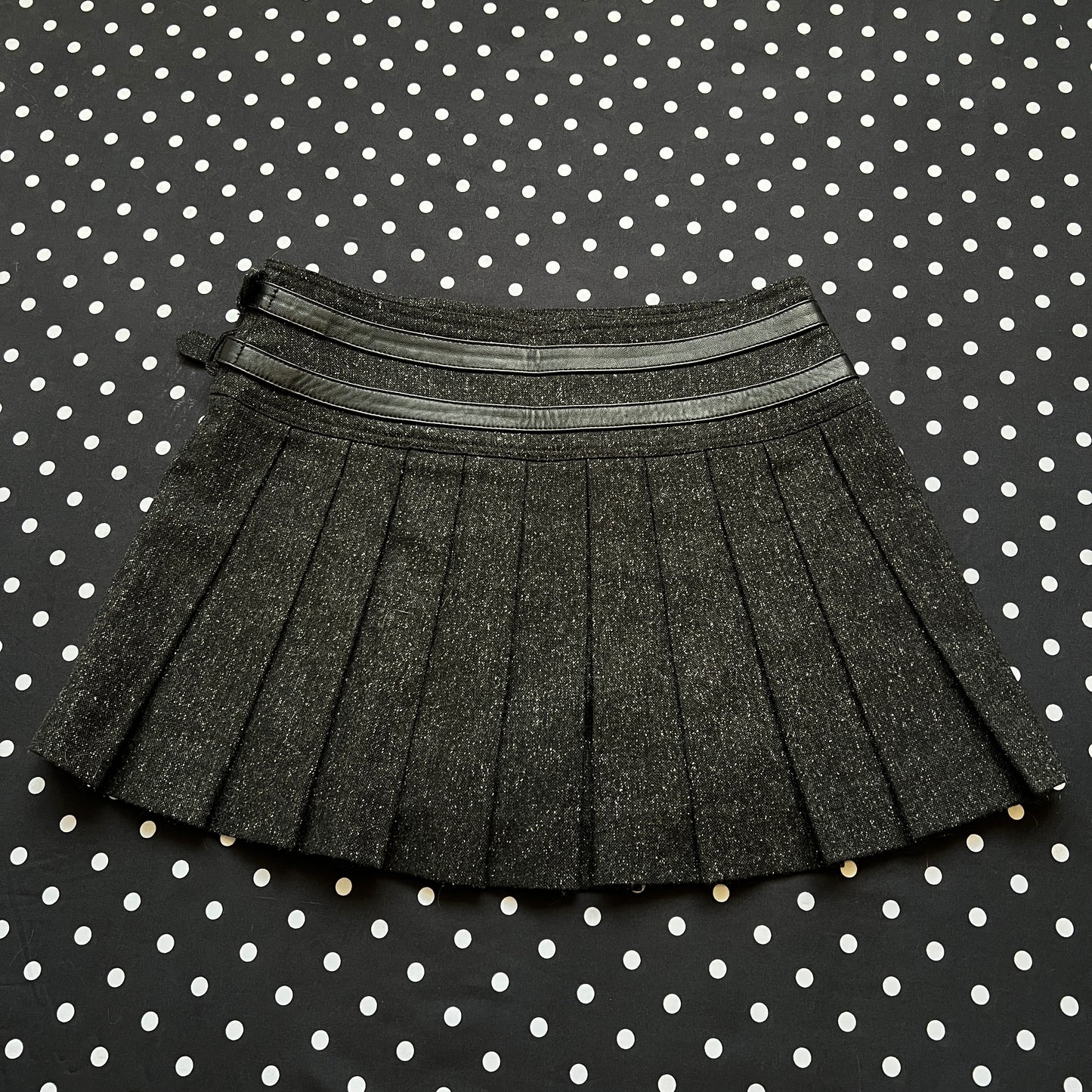 marciano dark grey wool skirt