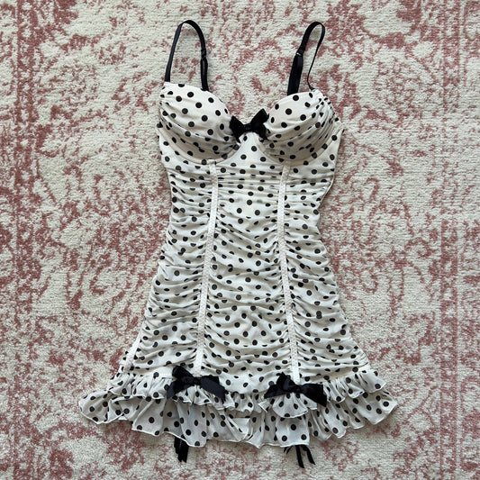 victoria’s secret polka dot romantic dolly ruched babydoll from 2010