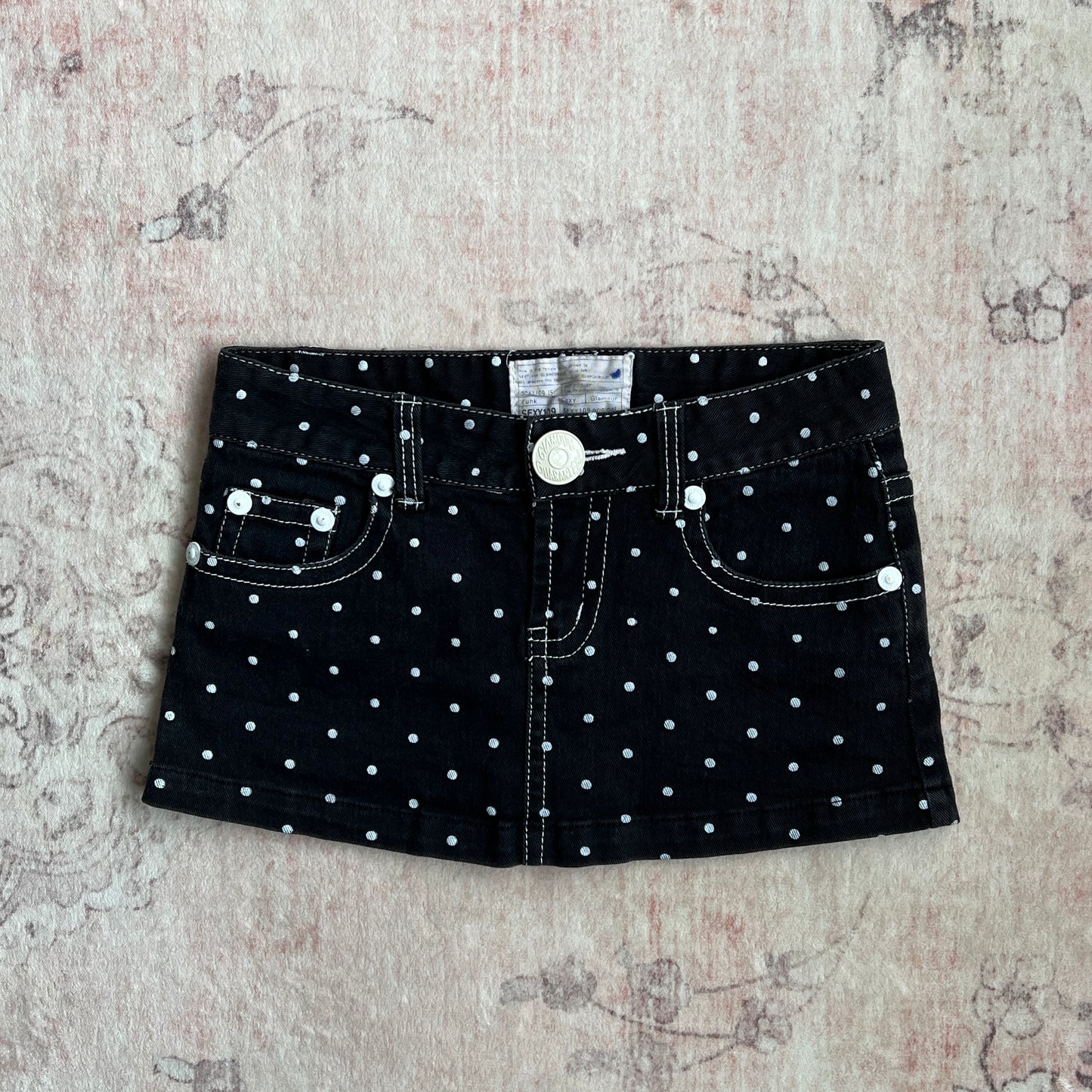 sexy109 polka dot twee mini skirt