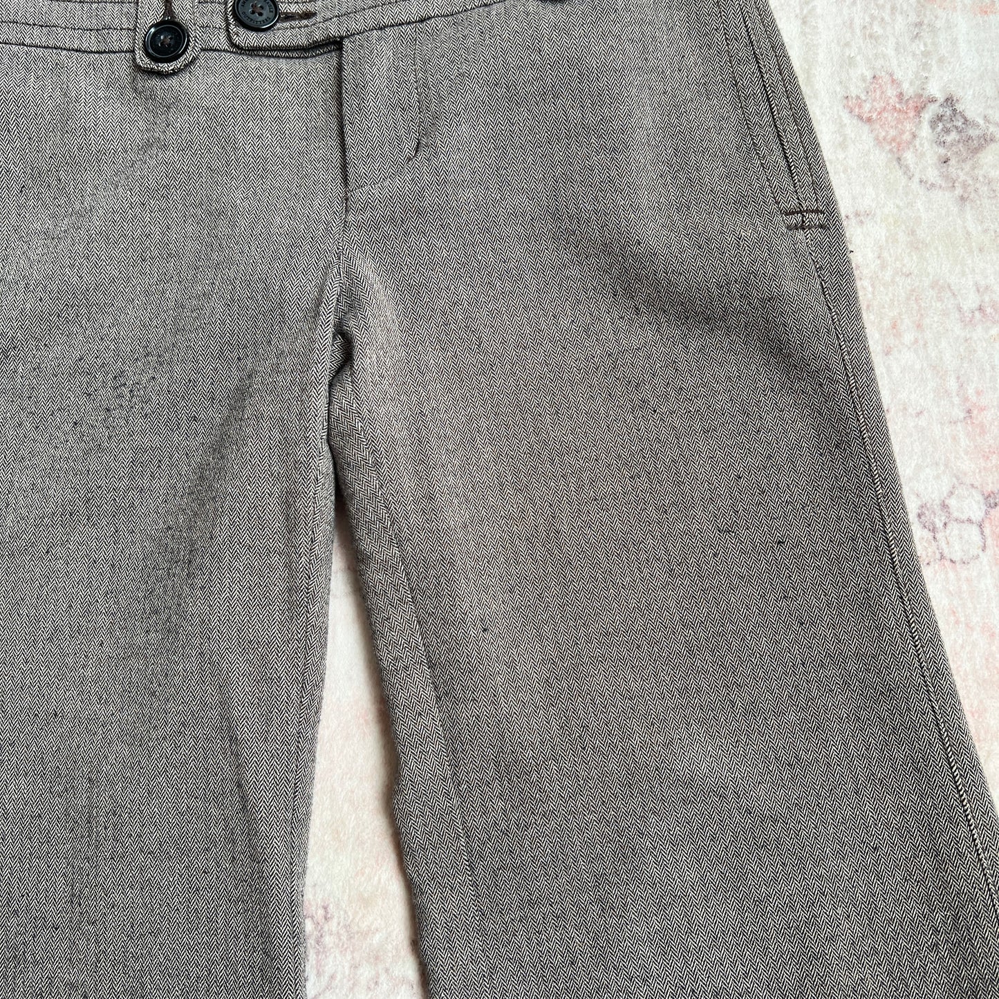 american eagle preppy taupe trousers